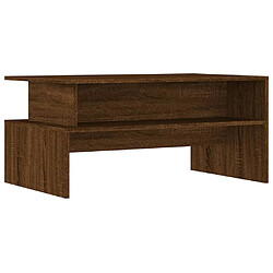 vidaXL Table basse chêne marron 90x55x42,5 cm bois d'ingénierie