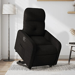 vidaXL Fauteuil inclinable noir tissu