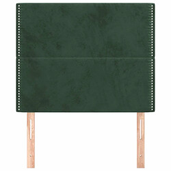 Avis Maison Chic Lot de 2 Têtes de lit design pour chambre - Décoration de lit Vert foncé 80x5x78/88 cm Velours -MN77927