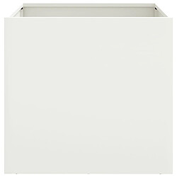 Acheter Maison Chic Jardinière,Bac à fleurs - pot de fleur blanc 42x40x39 cm acier laminé à froid -GKD54309