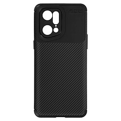 Avizar Coque Oppo Find X5 Pro Effet Carbone Souple Antidérapant Noir