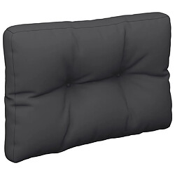 Avis vidaXL Coussins de palette lot de 2 noir tissu