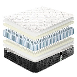 Avis LUXURY LITERIE Matelas Serenite, Ressorts Ensachés, Mousse Haute Densité, ergonomique, Soutien très ferme + Oreiller, 140x190cm