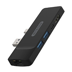 Sitecom Adaptateur Multiport USB-A+C PD pour Microsoft Surface Pro 7 CN-417