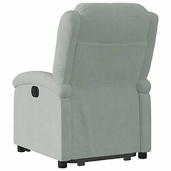 Acheter Maison Chic Fauteuil Relax pour salon, Fauteuil inclinable électrique gris clair velours -GKD48199