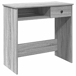 vidaXL Bureau sonoma gris 80x40x75 cm bois d'ingénierie