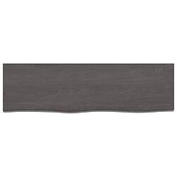 Maison Chic Étagère murale flottante,Etagère de rangement marron foncé bois chêne massif traité -MN89733