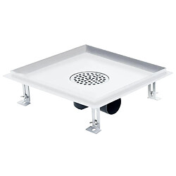 Avis Helloshop26 Drain de douche avec couvercle 2 en 1 salle de bain cuisine garage sous-sol toilette maison intérieur 25x25 cm acier inoxydable 02_0003008