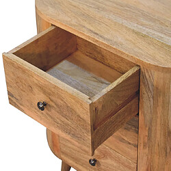 Artisan Furniture Cabinet mini en bois massif chêne avec 3 tiroirs, rangement chambre ou salon pas cher