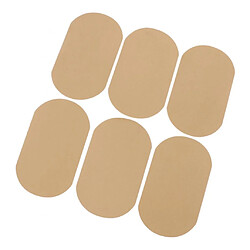 6pcs velours coude ovale patchs de genou réparation Applique couture daim beige pas cher