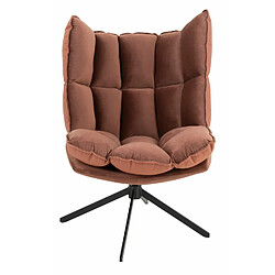 Inside 75 Fauteuil relax pivotant PIETRA tissu rouille