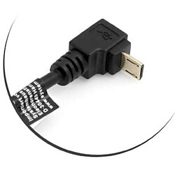 System-S Câble Rétro Angle Micro USB (mâle) 90 ° vers USB Type A (Femelle) Câble Adaptateur 13 cm