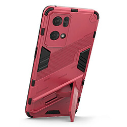 Coque en TPU anti-griffes, anti-choc avec béquille, rose pour votre Oppo Reno7 Pro 5G