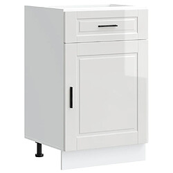 vidaXL Armoire de cuisine Porto blanc brillant bois ingénierie