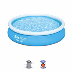 Piscine gonflable bleue autoportante BESTWAY – Jade ? 360 x 76 cm - piscine hors sol autostable ronde | sweeek