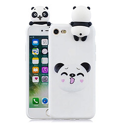 Coque en TPU Décor de poupée 3D souple Panda pour votre Apple iPhone SE (2nd Generation)/8/7