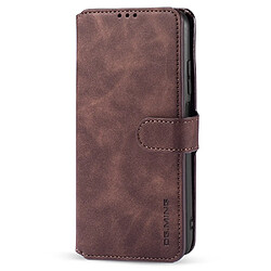 Dg.Ming Etui en PU + TPU antichute, style rétro avec support café pour votre Xiaomi Redmi Note 10 5G