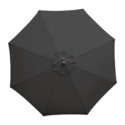 Parasol de Terrasse de 2,5 m à Poulie Professionnel Noir - Bolero pas cher