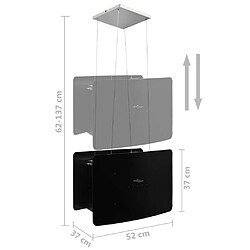 vidaXL Hotte suspendue à LCD tactile Verre trempé pas cher