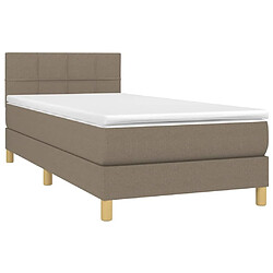 Avis Sommier à lattes LED,Cadre à lattes de lit avec matelas pour Adulte Taupe 90x190 cm Tissu -MN55611