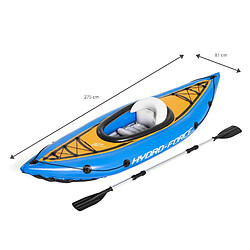 Kayak Gonflable Bestway Hydro-Force Cove Champion 275x81 cm Individuel Pagaie et Pompe pas cher