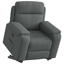 vidaXL Fauteuil inclinable Gris foncé Tissu