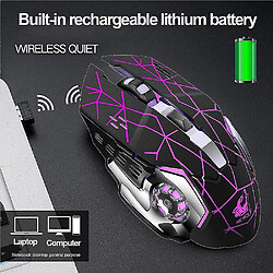 Avis Universal Wolf Free Wolf X8 2,4 GHz 6-Button 2400DPI MONDE SOURONE DE MONDE RECHARGÉable LED silencieuse USB LED silencieuse