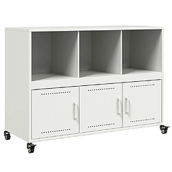 vidaXL Buffet blanc 100,5x39x72 cm acier