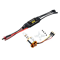 A2217 Moteur Brushless 40A ESC Avec Prise T Et Connecteurs Banane 3,5 Mm KV1100