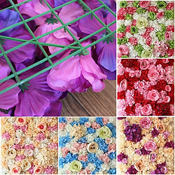 Wewoo Décoration Jardin rose Rouge Fleur Pivoine Hortensia Cryptage Artificiel DIY Mariage Mur Photo Fond, Taille: 50 cm x 50 cm