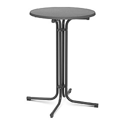 Helloshop26 Mange debout table pliable pliant diamètre 70 cm gris 14_0002374