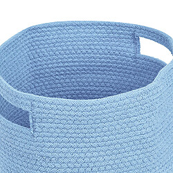 Acheter Beliani Lot de 2 paniers en coton bleu d 30 cm CHINIOT