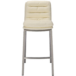 Non Tabouret de bar Dundalk simili cuir acier inoxydable