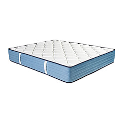 Visiodirect Matelas réversible CALI 140x190 cm, mousse haute densité, indépendance du couchage, face été/hiver, épaisseur 24 cm