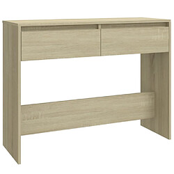 vidaXL Table console chêne sonoma 100x35x76,5 cm bois d'ingénierie