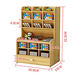 Universal Tableau en bois multifonctionnel organisateur de bureau rack box crayon box bijoux rack maquillage papeterie bureau rack box benne