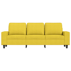 Avis Maison Chic Canapé à 3 places,Canapé droit,Sofa de Salon,Banquette Jaune clair 180 cm Tissu -GKD447853