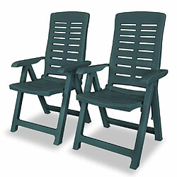 Acheter Maison Chic Mobilier de bistro et chaises de jardin 3 pcs Plastique Vert -GKD667006