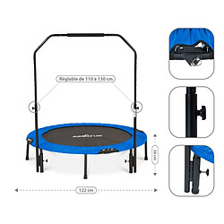 Mini Trampoline Fitness Jump4fun Pliable Double-Bar - Ø122cm