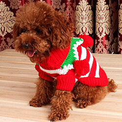 Acheter Animal De Compagnie Chien Chat Vêtements Noël Manteau Pull Tricoté Vêtements De Coton Ouaté Rouge M