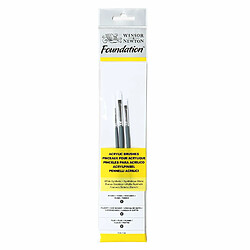 Winsor & Newton 503051 Pinceau Bois, Jaune, 2/2/4