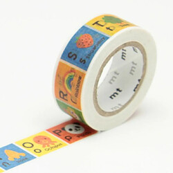 Masking tape KIDS - Alphabet N - Z multicolore - 1,5 cm x 7 m