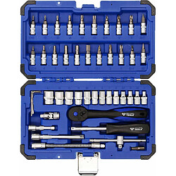 BRILLIANT TOOLS Jeu de douilles de 1/4" 45 pcs Acier