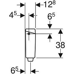 Geberit Reservoir WC apparent AP123 Simple Touche Déclenchement à distance - Blanc Alpin