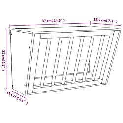 vidaXL Mangeoire à foin pour lapins 37x18,5x23 cm bois massif sapin pas cher