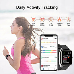 Montre Connectée Femmes Homme, 1,4 Pouces Montre Connectée Smartwatch avec Moniteur de fréquence Cardiaque, Montre Sport avec Podometre Calories Sommeil Chronometre, Écran Coloré Bracelet Connecté(noir) pas cher