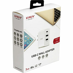 Acheter Lvsun Station de Recharge Ultra-Rapide 45 Watts 2 Ports USB-A et 1 Port USB-C PD 3.0 et QC 3.0