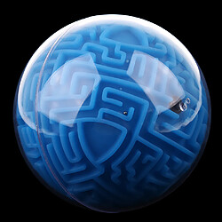 3d labyrinthe boule magique boule de puzzle cerveau labyrinthe jeu enfants jouet éducatif bleu (difficulté difficile) pas cher