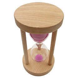 Sablier en bois rond cadre sablier pour enfants cadeau Home Decor Pink 6min pas cher