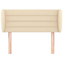 Avis Maison Chic Tête de lit scandinave avec oreilles,meuble de chambre Crème 83x23x78/88 cm Tissu -MN75622